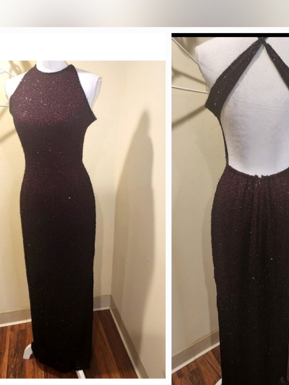 Marina by Marina Bresley red wine Silk evening dress size 8